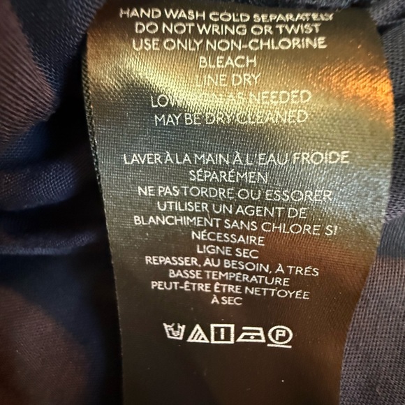 Anthropologie Somerset Navy Blue Eyelet Dress L - Picture 5 of 8